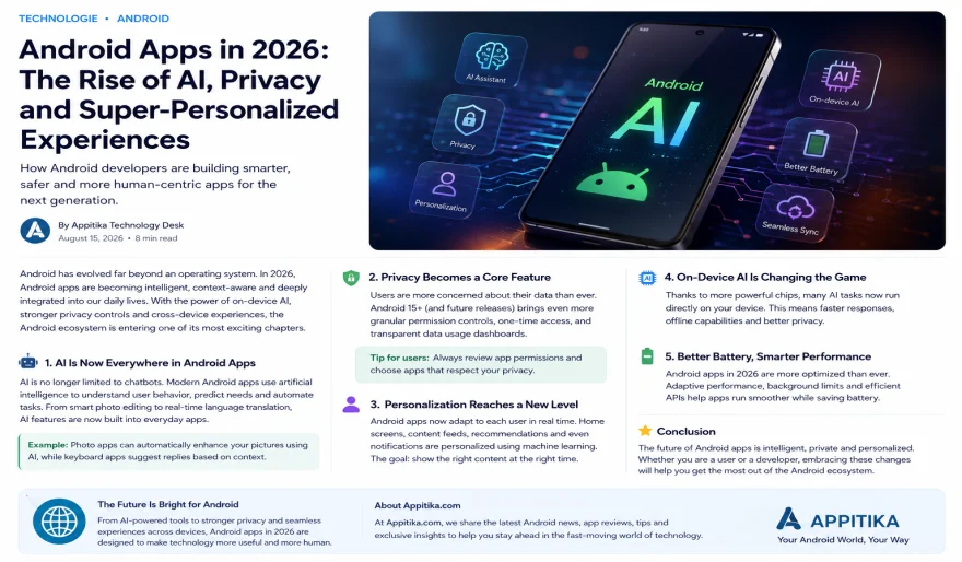 Android Apps in 2026: How AI Is Changing the Future of Android Applications