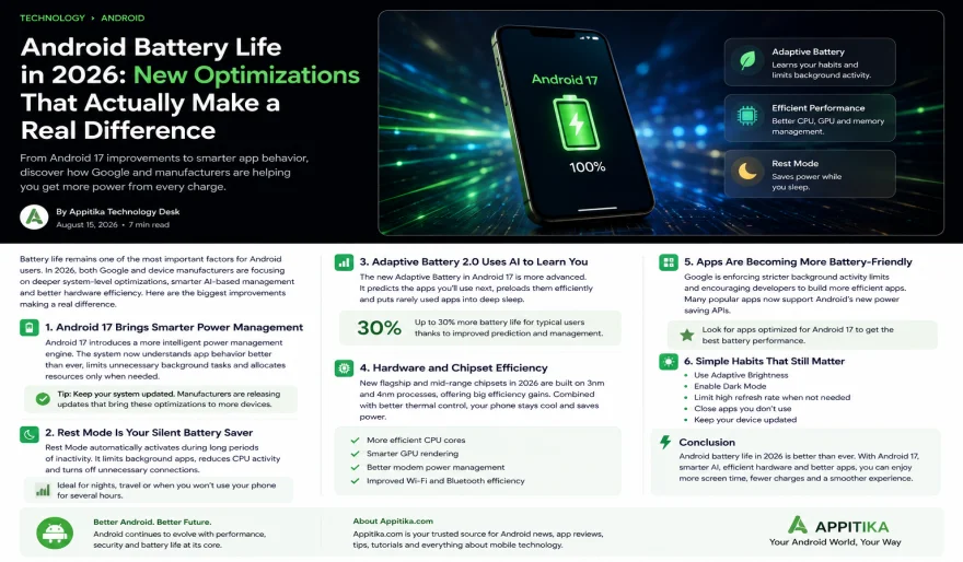 Android Battery Life in 2026: Why Android Phones Are Becoming More Efficient
